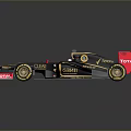 Toyota Formula 1 Race Car with Gold Black Livery and Aerodynamic Styling