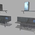Stainless Steel Commercial Kitchen Equipment for Food Preparation with Sink Counter and Range Hood