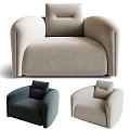 Basilico single sofa sofa leisure chair 3d model