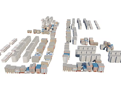 Other 3D Architectural Models of Various Styles Arranged in Different Sizes and Layouts 3d model