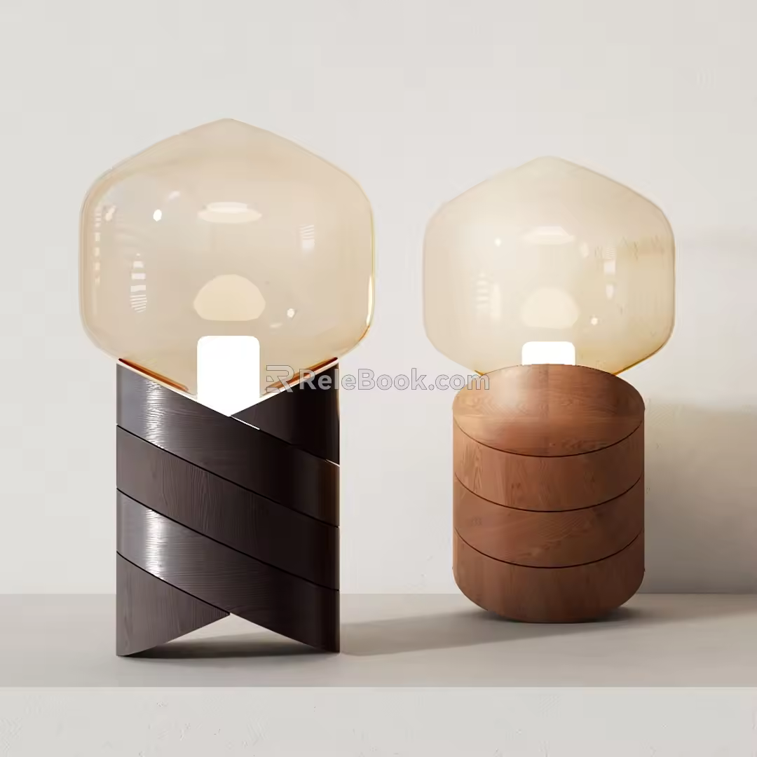 Modern Table Lamp Cream Table Lamp Glass Table Lamp Bedroom Table Lamp Soft-fitting Table Lamp Decorative Table Lamp 3d model