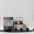Ornaments Combination Tea Set Ornaments 3d model