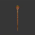 Red and White Striped Slender Snake With Diamond Shaped Head On Gray Background