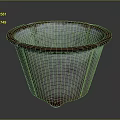Plant Pot With Purple Textured Surface Brown Rim And Footed Base For Indoor Plants