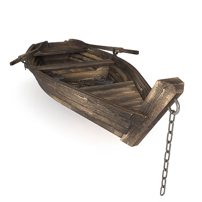 Vintage Wooden Boat 3d model Vintage Wooden Boat 3d model