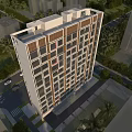 Rural Self built House Modern Exterior Design With Multi story Red White Facade And Trees