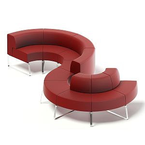 Modern shaped sofa 3d model