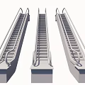 Modern Elevator Sightseeing Elevator Railing Elevator Escalator 3d model