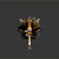 laser tower turret turntable sci-fi tower defense game tower defense sci-fi turret game turret game turret 3d model