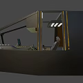 Futuristic Control Room Interior With Digital Screens Control Panels And Ergonomic Seat