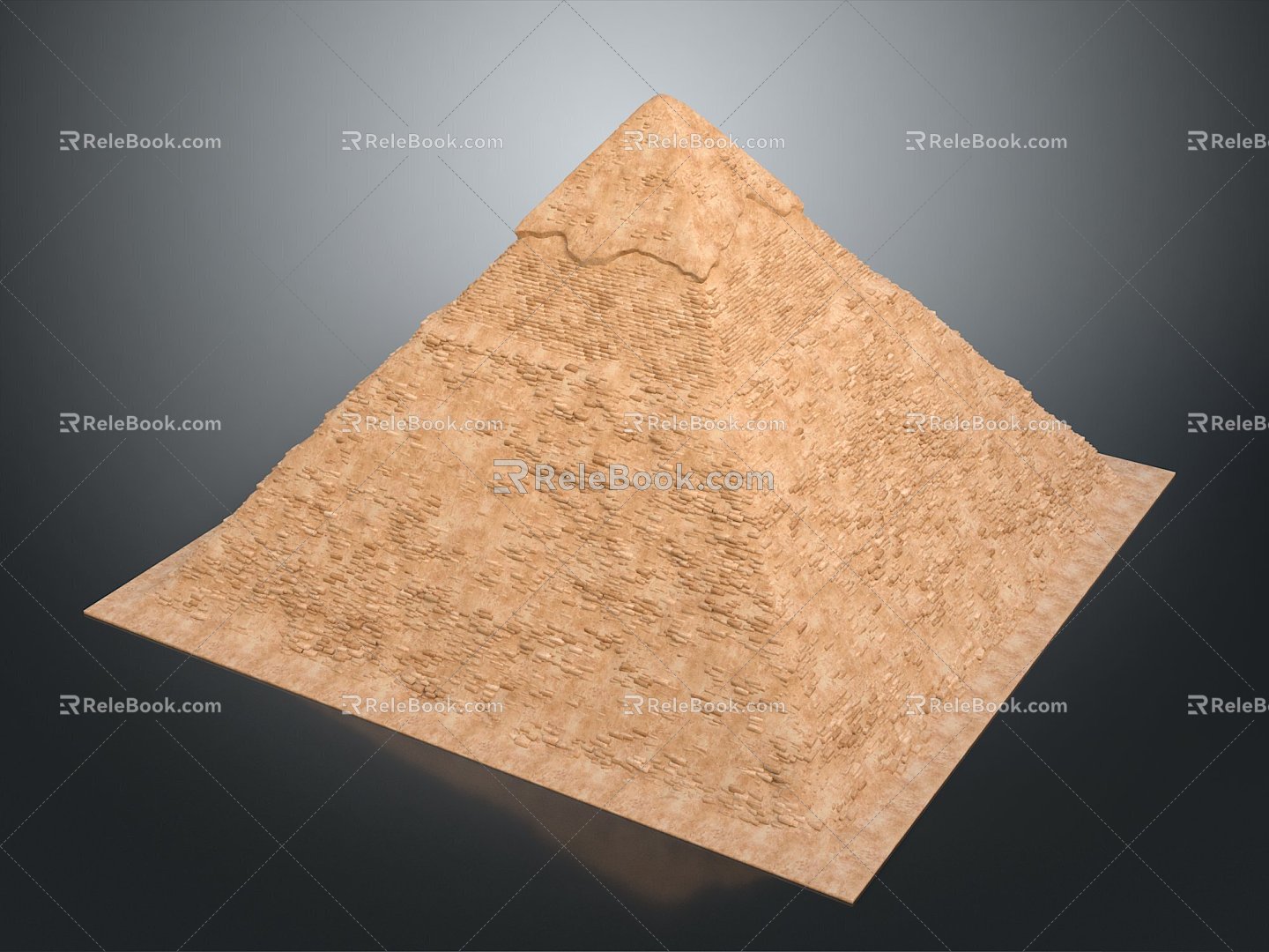 Pyramid Hexagon Pyramid Cultural Relics Building Ancient Architectural Items 3d model