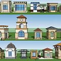 Various Styles Small Architectural Building Designs With Different Roof Window Structures