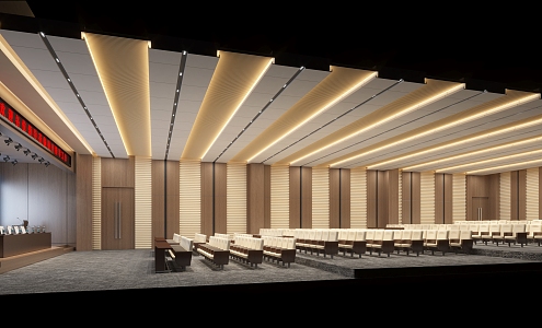 Modern Conference Hall Report Hall 3d model