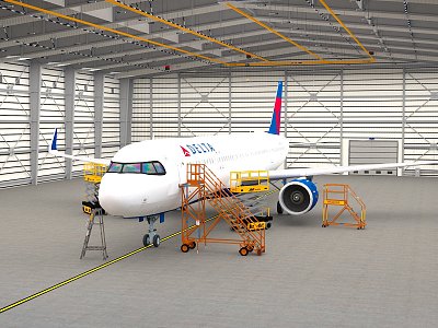 modern aircraft civil aircraft commercial aircraft civil aviation 3d model