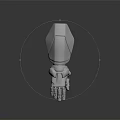 Bionic Mechanical Arm 3D Model Featuring White Design And Mechanical Joints On Dark Background 3d model
