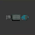 Unique Blue Small Vehicle With Two Red Seats And Metal Frame