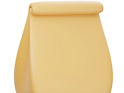 Comfortable Stylish Yellow Upholstered Chair With Modern Design For Home Interior 3d model