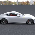 White Luxury Sports Car With Sleek Aerodynamic Design And Red Interior