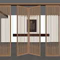 New Chinese Style Screen Solid Wood Partition Screen 3d model