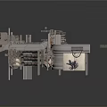 Heavy Duty Industrial Mechanical Assembly With Conveyor Belt Metal Frame And Components