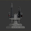 laser tower turret turntable sci-fi tower defense game tower defense sci-fi turret game turret game turret 3d model