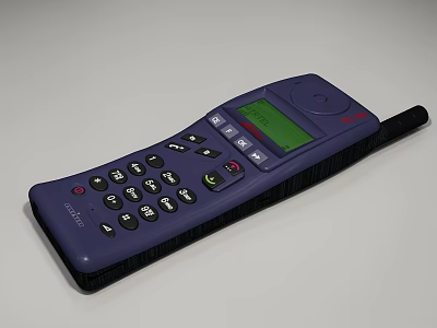Vintage Motorola Mobile Phone With Physical Keypad Green Screen And Antenna 3d model
