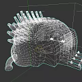 Industrial Equipment 3D Rendering of Mechanical Component with Metal Structure Bolts and Pipe