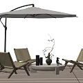 Outdoor Patio Table And Chair Set With Wooden Frame Wicker Seats Round Coffee Table And Umbrella