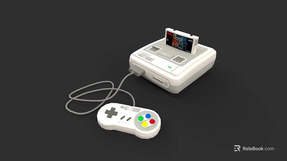 Creative Building Blocks Set For Retro Game Console With Mobile Stand And Controller 3d model 