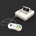 Creative Building Blocks Set For Retro Game Console With Mobile Stand And Controller