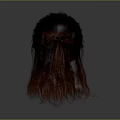 Game And Movie Character Hairstyle Design With Brown Ombre Hair And Intricate Braided Patterns