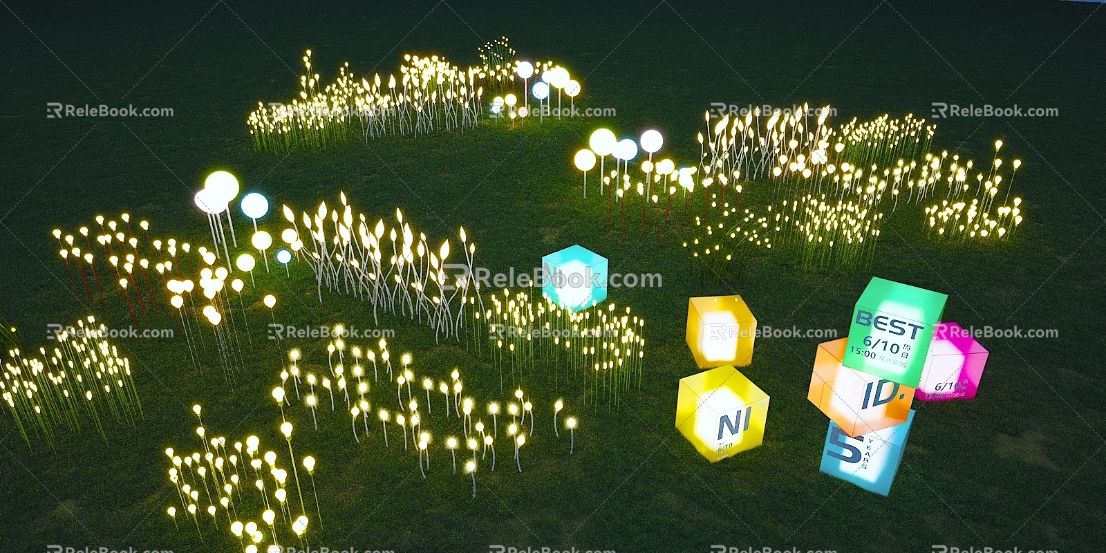 Modern landscape lights neon lights commercial lights lighting decorative lights outdoor lights model