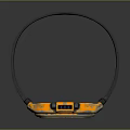 Vintage Style Electronic Watch Featuring Digital Display Black Strap And Yellow Frame