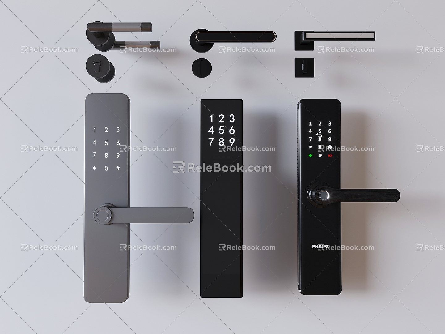 Modern smart door lock door handle fingerprint lock door handle fingerprint lock password lock model