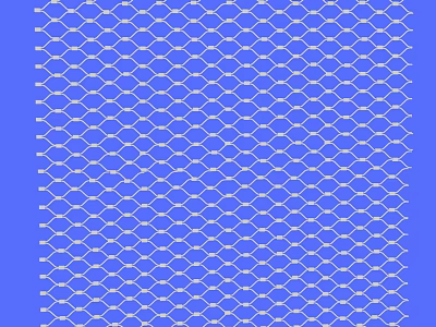 White Architectural Mesh With Interconnected Grid Pattern For Building Design 3d model