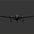 Vintage WWII German Military Aircraft Model With Green Camouflage And Black Cross