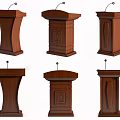 Functional Wooden Podiums With Microphones In Multiple Classic Design Styles