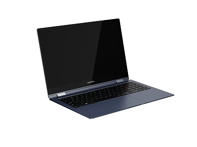 Sleek Navy Blue Slim Laptop With Modern Design And Full Keyboard High Performance Profile 3d model