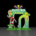 Exciting European Cup Football Event With Player And Summer Night Vibe