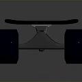 Black Skateboard with Yellow KOOWHEEL Lettering and Four Rubber Wheels