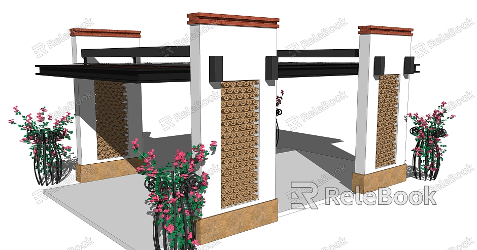 New Chinese style gallery building sketch model