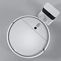 Efficient White Robotic Vacuum Cleaner as Daily Use Appliance With Charging Dock For Automatic Cleaning