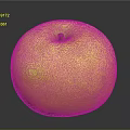Fresh Yellow Apple With Smooth Skin And Small Dots On Dark Background
