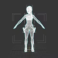 Adventurous Female Game And Movie Character With Blue Top Short Pants And Boots