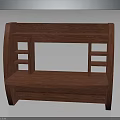 Red Wooden Bookshelf With Multiple Shelves And Lower Tabletop For Home Furniture