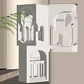 Embedded gypsum corner lamp 3d model
