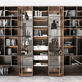 Modern bookcase combination 3d model