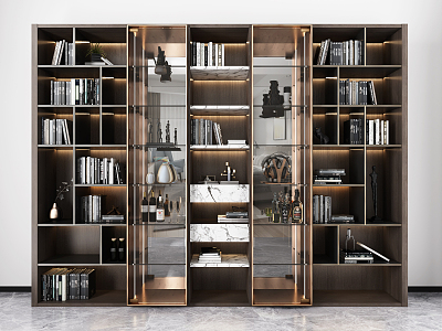 Modern bookcase combination 3d model