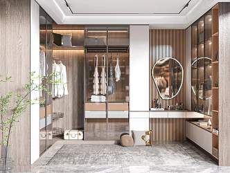 Modern Cloakroom 3d model