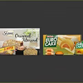 Skinny Original Almond Biscuits And Euro Cake Snacks Featuring Packaged Boxes And Loose Pieces